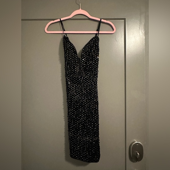 Lulus Dresses & Skirts - Mini Black Sequin Dress NEW WITH TAGS